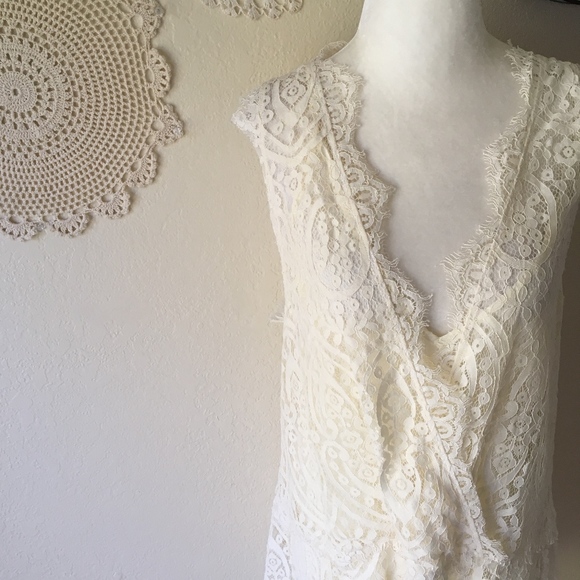 Free People Heart in Two white lace mini dress - Picture 3 of 8